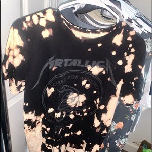 Bleached Tie Dye Metallica T Shirt